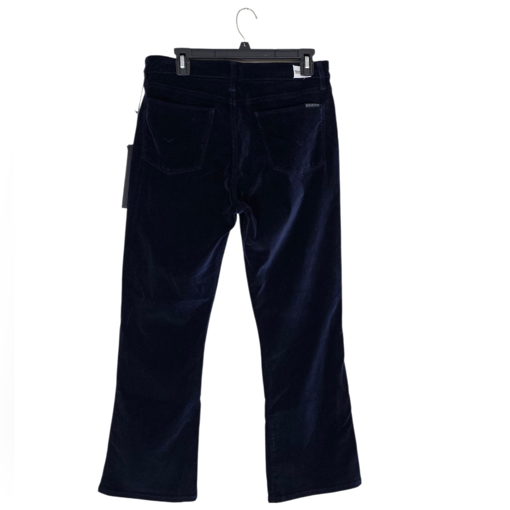 Hudson Jeans High Rise Brix Cropped Bootcut Flare Velvet Dark Blue Pant 30 NWT - Picture 2 of 9